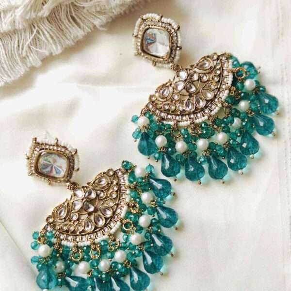 Peacock Green Zubina Chandbali