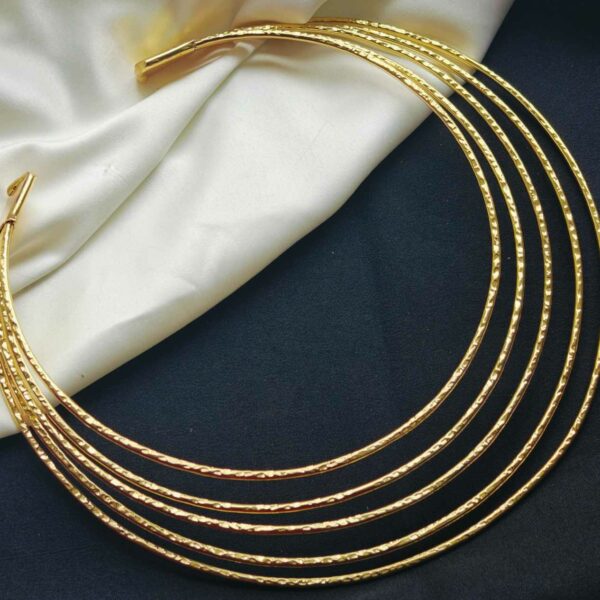 Jhanvi 5 layered Brass Hasli
