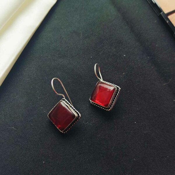 Red Brass Earrings