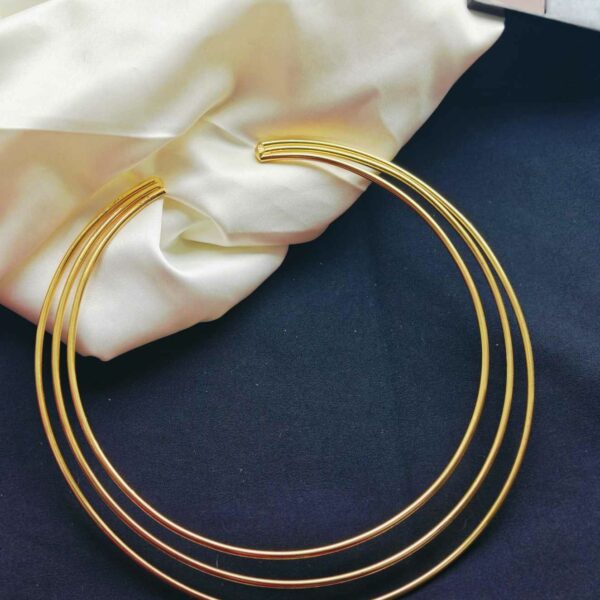 Jhanvi 3 layered Brass Hasli