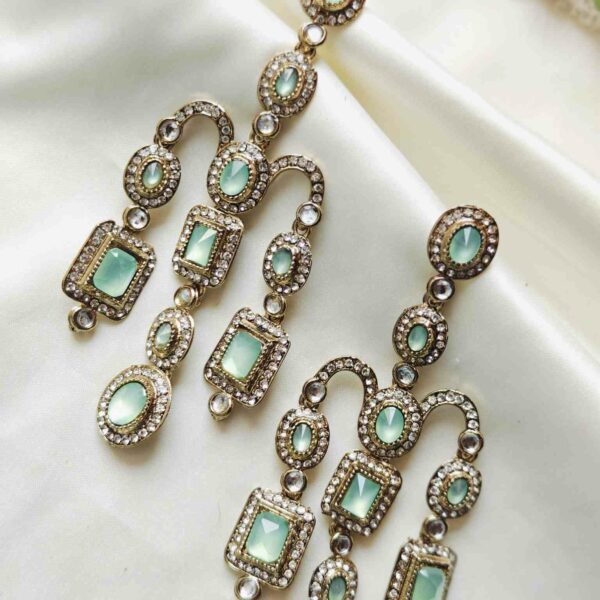 Pastel Green Deepika Earrings