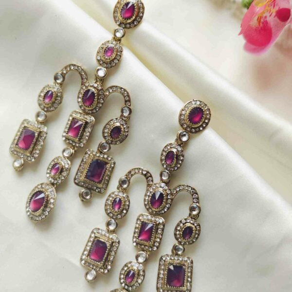 Purple Deepika Earrings