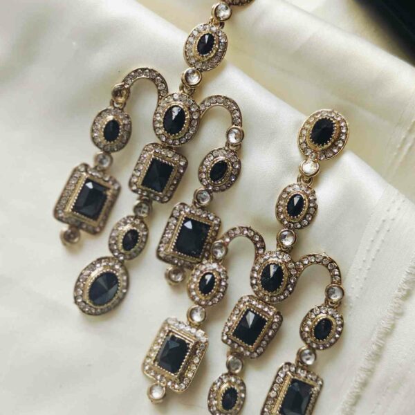 Black Deepika Earrings