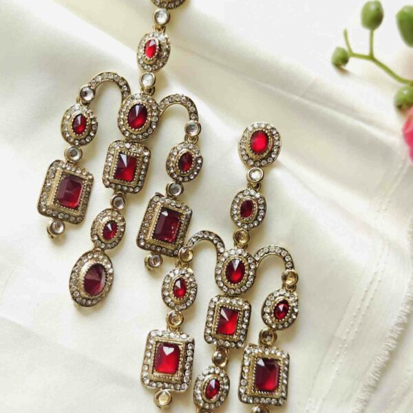 Red Deepika Earrings